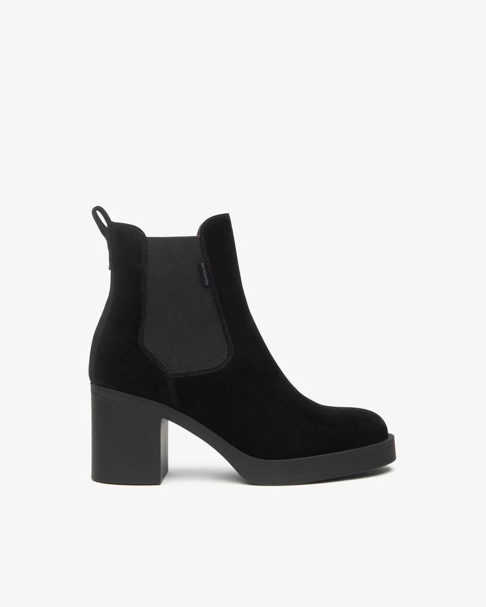 NEW NEROGIARDINI women's chelsea suede block-heel boots in nero